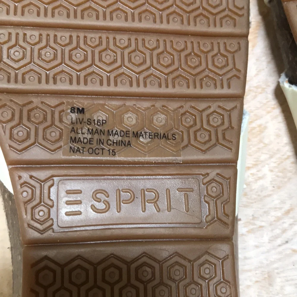 Esprit Liv Strap Sandals Ivory Size 8